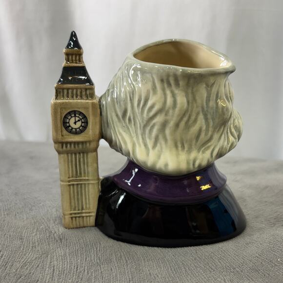 Toby Jug Royal Doulton John Doulton 2:00 Big Ben D6656 VTG Small Character Mug - Picture 3 of 6